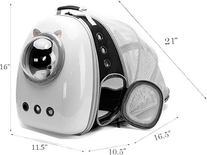 Back Expandable Cat Carrier Backpack, Backpack for Cats Kitten Small Puppy, Airline Approved Cat Bubble Backpack, Space Capsule Astronaut Carrier