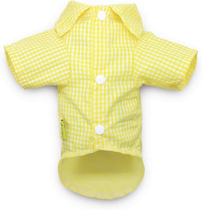 DroolingDog 3 Pack Plaid Dog Tee Shirt Puppy Button Up Shirts Polo T Shirts Small Dogs Clothes Breathable Summer T-Shirt