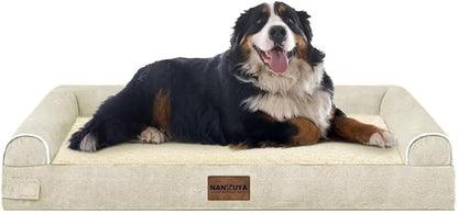 Large Dog Bed Orthopedic Washable: Jumbo Dog Bed Bolster Extra Large Dogs Egg Crate Foam Sofa Couch Waterproof Removable Cover
