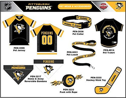 Pets First NHL Pittsburgh Penguins Tee Shirt for Dogs & Cats, Medium. - are You A Hockey Fan? Let Your Pet Be an NHL Fan Too!