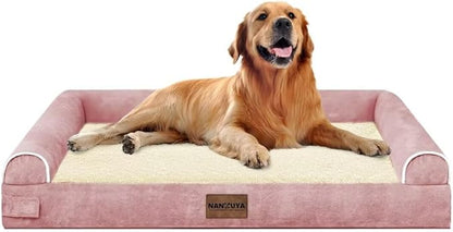 Large Dog Bed Orthopedic Washable: Beds Bolster XL Bed Big XLarge Dogs Memory Foam Couch Sofa Waterproof with Removable Cover