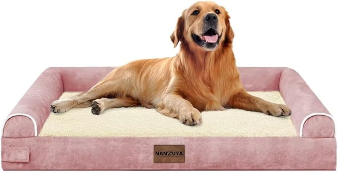 Large Dog Bed Orthopedic Washable: Beds Bolster XL Bed Big XLarge Dogs Memory Foam Couch Sofa Waterproof with Removable Cover
