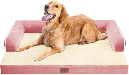 Large Dog Bed Orthopedic Washable: Beds Bolster