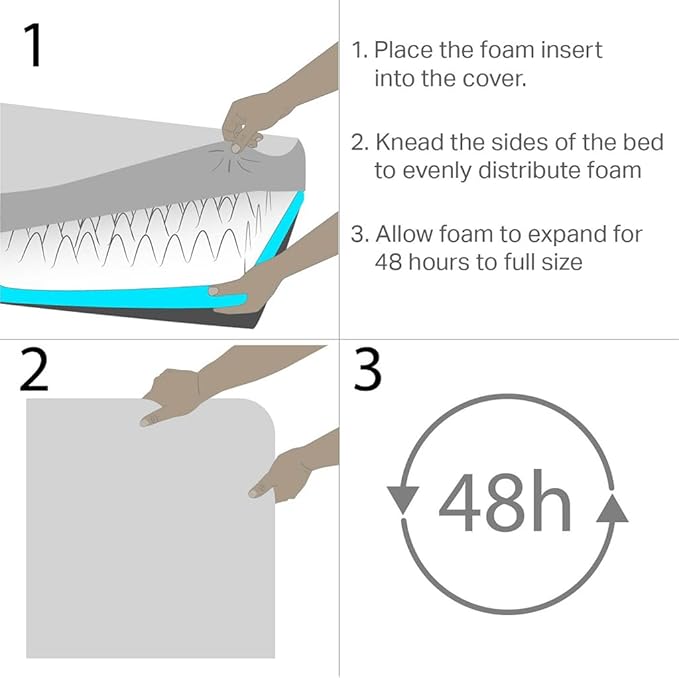 Friends Forever Orthopedic Dog Bed 36x27x3