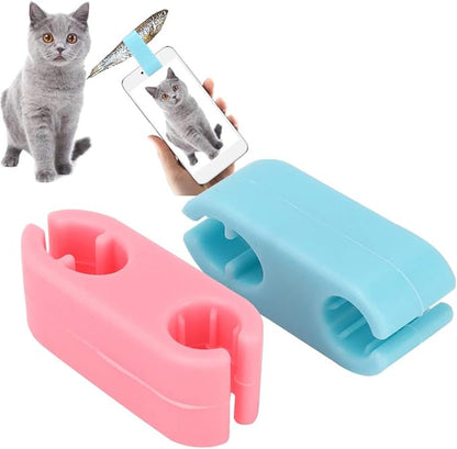 2pcs Pet Selfie Clip Tool, Pet Selfie Artifact Toys Pet Selfie Stick Dog Camera Lens Phone Clip Photographing Props Attract Attention