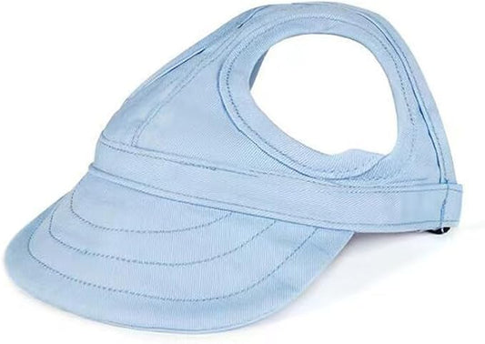 Leconpet Dog Baseball Cap Pet Hats with Big Ear Holes, Adjustable Baseball Caps for Small Medium and Large Dogs, Comfortable Pet Sun Hat with Adjustable Strap for Dogs and Cats (Blue, Small)