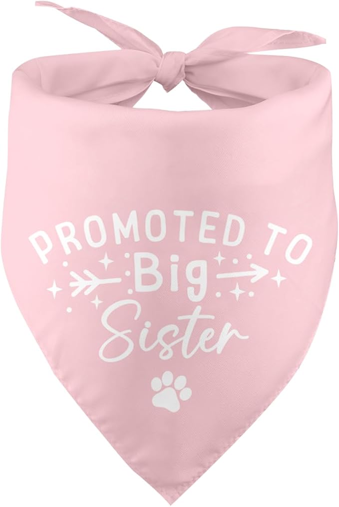 Promoted to Big Sister Dog Bandana Pregnancy Announcement