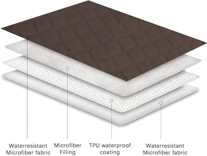 Ameritex Waterproof Dog Bed Cover Pet Blanket with Anti-Slip Back for Furniture Bed Couch Sofa (40x50 Inch (Pack of 1), Chocolate)