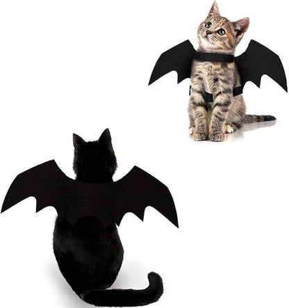 Cat Halloween Costume Bat Wings Pet Apparel Halloween Party Dress Up Accessories for Cat Small Dogs Puppy Kitty Kitten Boy or Girl