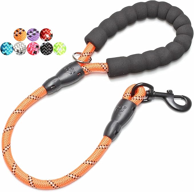 BAAPET 2/4/5/6 FT Dog Leash with Comfortable Padded Handle and Highly Reflective Threads for Small Medium and Large Dogs (2FT-1/2''