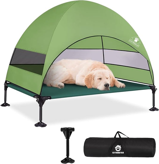Elevated Dog Bed with 2024 Newest Canopy