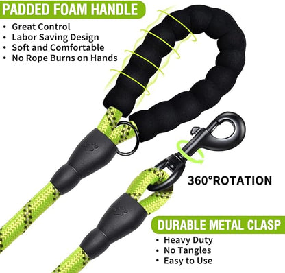 COOYOO Dog Leash 5/6 FT with Comfortable Padded