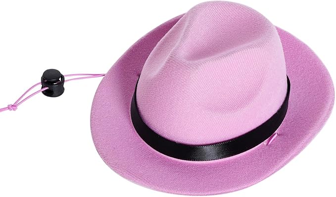 choyaxo Dog Halloween Costumes Pet Cowboy Costume for Dogs Cat Cowboy Hat with Bandana Scarf Set Party Accessories (Pink)