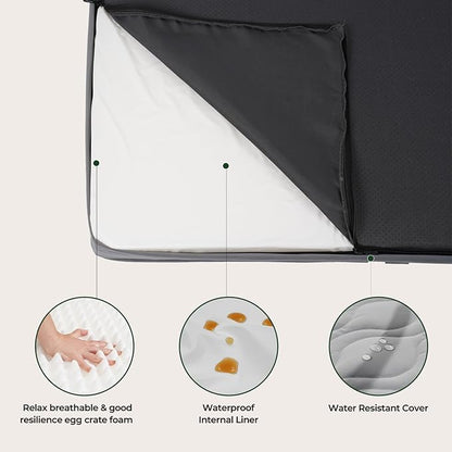 BALANCE Dog Crate Bed，Water-Resistant Orthopedic Dog Beds with Nonskid Bottom