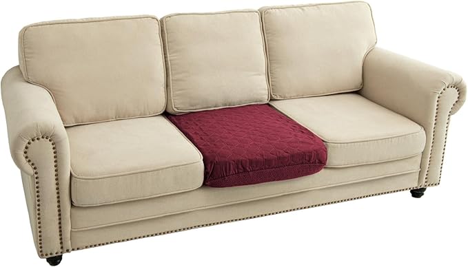 nanbowang Waterproof Dog Bed Covers Replacement Washable Pet Hair Easy to Remove (32x44x6, Burgundy)