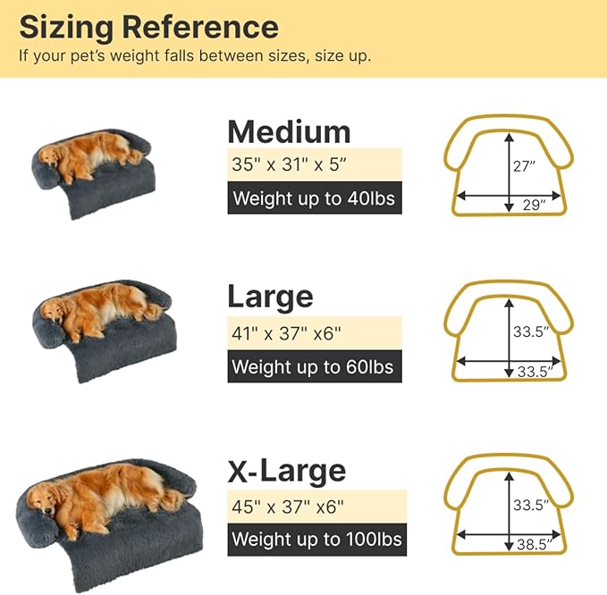 Codi Dog Bed for Couch 35x31x5 inches