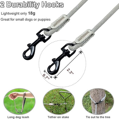 Long Leash for Small Dogs 8FT/12FT/20FT/30FT/50FT/65FT/75FT/100FT Reflective