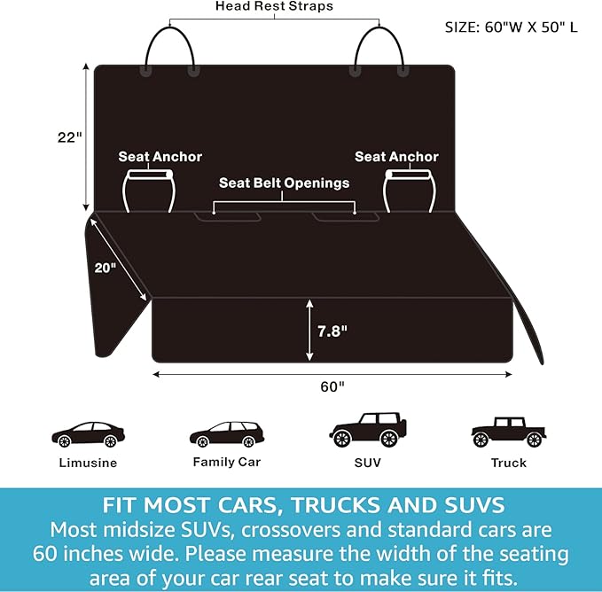 Lassie Dog Seat Covers for Cars Back Seat