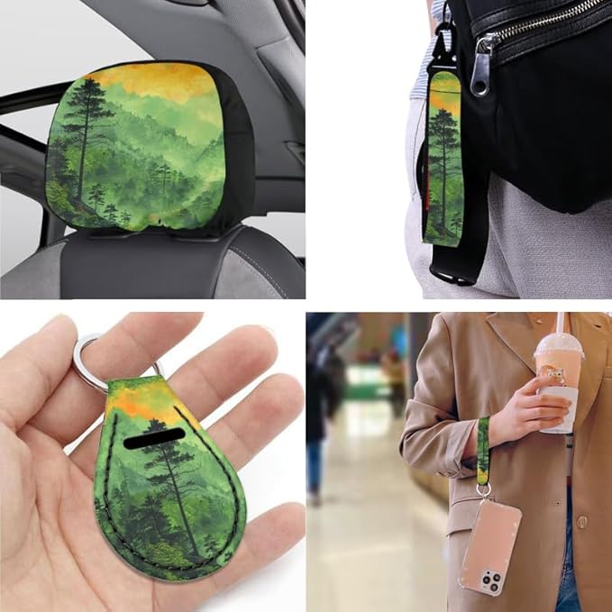 Pine Trees Woodlands Headrest Cover Aesthetic Tree Seat