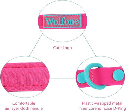 Waterproof Dog Leash Carabiner Leash for Dogs Soft 5ft*15mm*2.0mm Pink