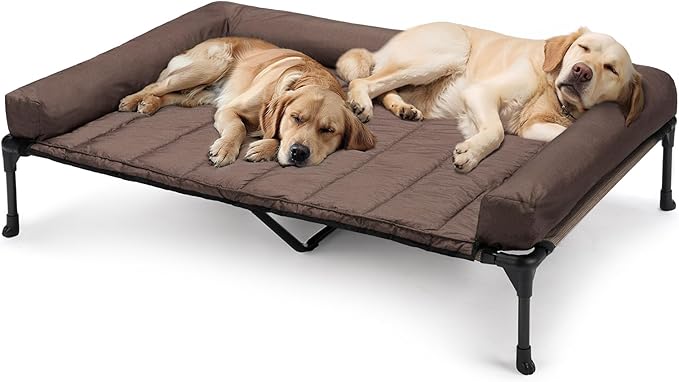 Veehoo Cooling Elevated Dog Bed + Waterproof Removable Pillow-Top Mat CWC2331B