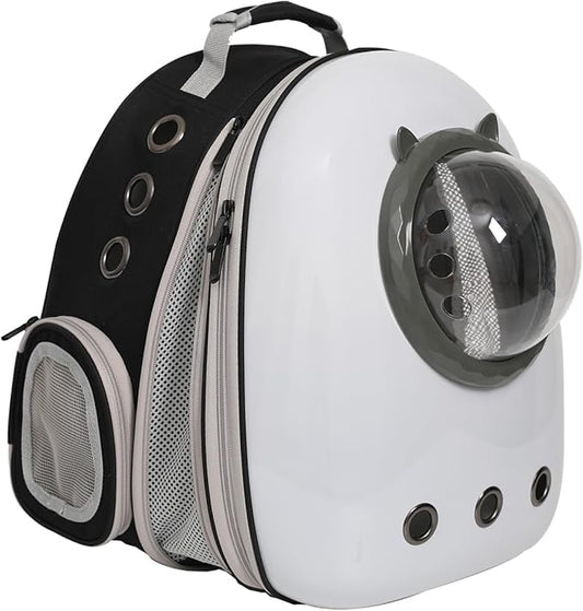 Front Expandable Cat Carrier Backpack, Large Cats Fit Up to 20 lbs, Backpack for Cats Kitten Small Puppy, Airline Approved Cat Bubble Backpack, Space Capsule Astronaut Carrier