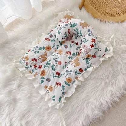 Floral Dog Dog Bed Mat Plush Kennel Pad