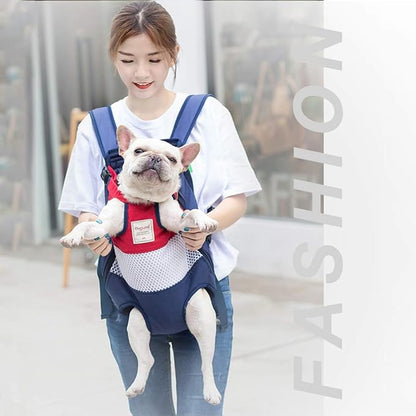 Dog Carrier Backpack, Pet Front Carrier Backpack Legs Out Dog Chest Carrier for Small Medium Dogs, Hands-Free Cat Backpack Carrier Dog Travel Backpack Airline Approved Hiking Bike Motorcycle