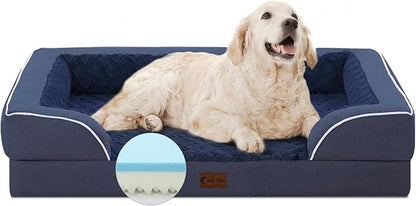 Memory Foam XL Dog Bed with Bolsters