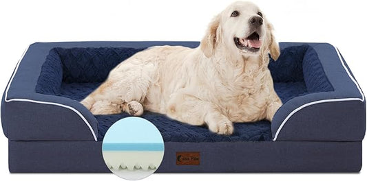 Memory Foam XL Dog Bed with Bolsters