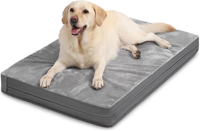 Vonabem Waterproof Dog Beds Large Medium Sized Dogs 36 inch, 35"x22", Gray