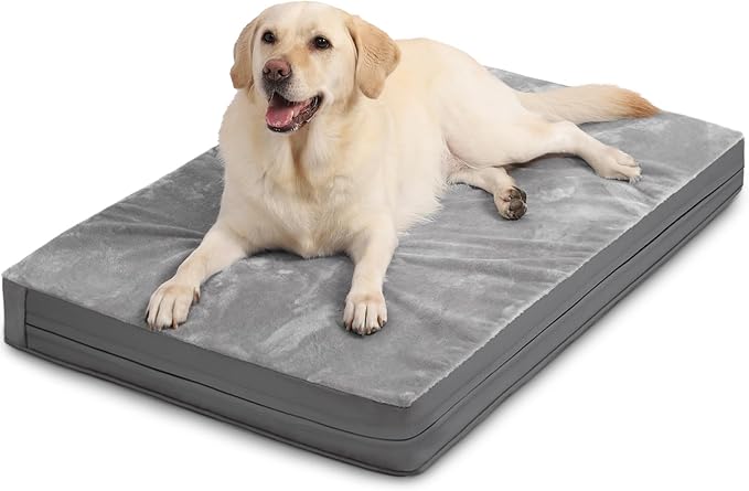 Vonabem Waterproof Dog Beds XXL Large Sized Dog 48 inch, 47"x29", Gray