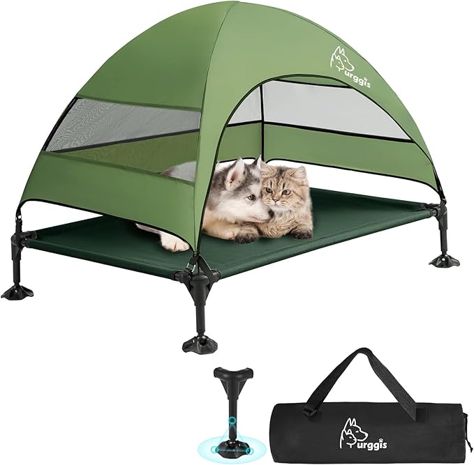 Upgraded Elevated Dog Bed with Canopy