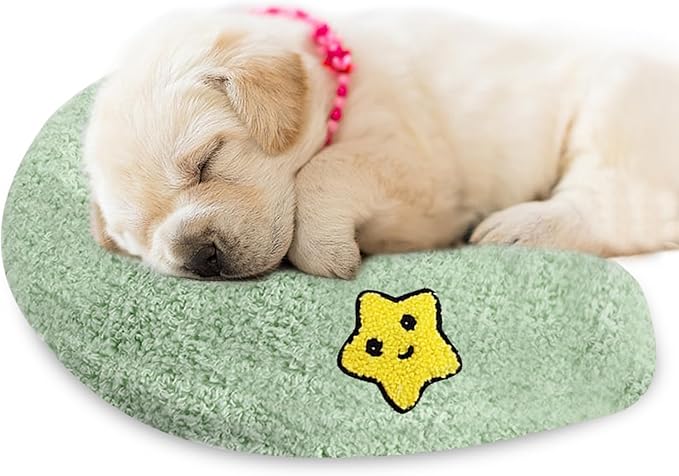 ucho Dog Puppy Pet Pillow Cuddle Toy for Sleeping, Soothing Plush Soft Toy, Dog Calming Pillow Old Joint Relief, Puppy Stuffed Animal Toys U Shaped Neck Pillow