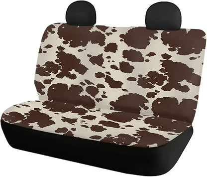 CLOHOMIN Cow Fur Animal Print Back Seat Cover