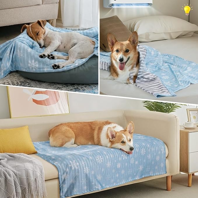 Dog Cooling Blanket Lightweight Self Cooling Blanket Bed