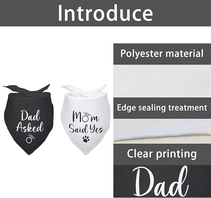 Dad Asked and Mom Said Yes Dog Bandana 2