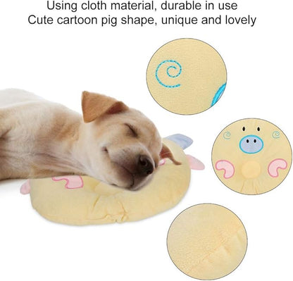 Pet Pillow for Dogs and Cats, Soft Dog Bed Pillows, Cat Dog Sleeping Pillows for Cervical Spine, Machine Washable Pet Calming Toy(Yellow)