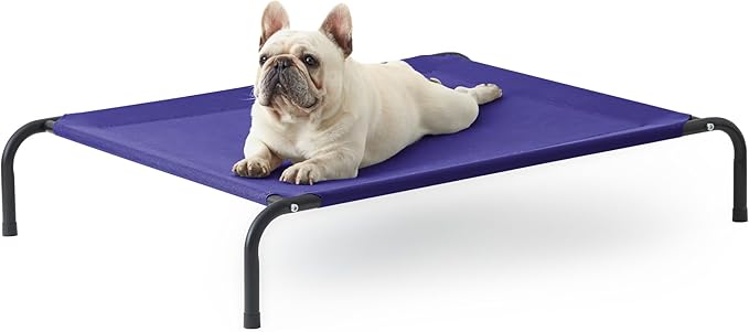 Love's cabin Elevated Cooling Dog Bed for Medium Dogs Beach,Blue,43 inches