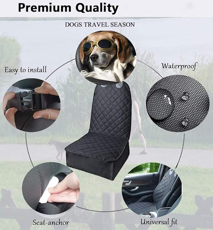 Front Pet Seat Cover Protector for Dogs Cats
