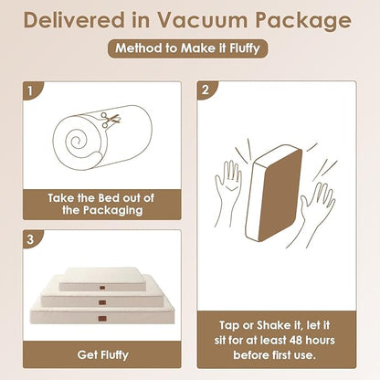 EHEYCIGA Orthopedic XL Dog Beds for Extra Large Dogs with Removable Washable Cover for Crate 41x27