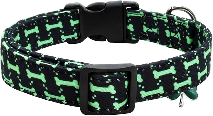 Bones Patterns Dog Collar with Accessories