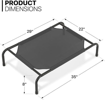 MoNiBloom Elevated Dog Bed Cooling Raised Ped Bed Portable Dog Cot for Camping or Beach 35 Inches