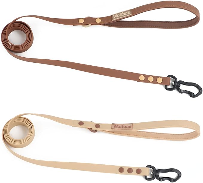 Waterproof Dog Leash Carabiner Leash for Dogs Soft 5ft*15mm*2.0mm Sand