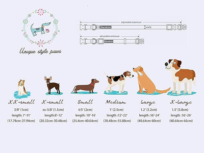 Unique Style Paws Cotton Dog Collar with Bow