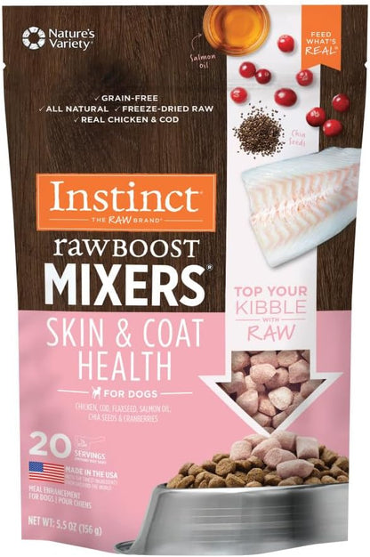 Instinct Raw Boost Mixers Freeze Dried Dog Food Topper Grain Free with Functional Ingredients 5.5 Ounce (Pack of 1)