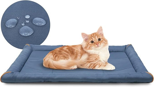 Miguel Oxford 900D Outdoor Waterproof Cat Bed for Metal Crates Water-Resistant All Weather Pet Mat Durable Easy Wipe Clean Travel Indoor Outdoor Dog Cat Crate Bed 24inch