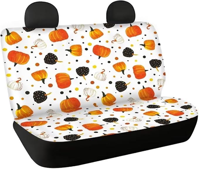 Multi-colored Pumpkin Car Backseat Covers