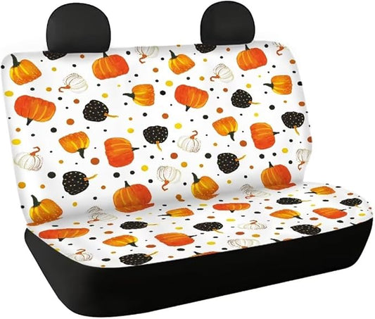 Multi-colored Pumpkin Car Backseat Covers