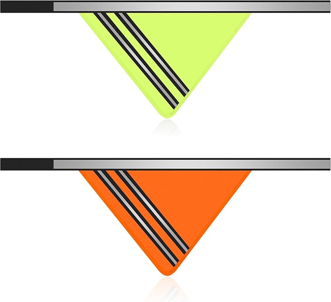 2 Pcs Reflective Dog Bandana with Neon Orange